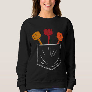 Retro Graphic Dart Player Darts Dartboard Bullseye Sweatshirt
