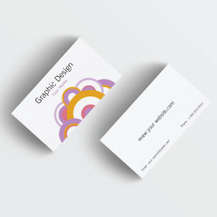 Retro Graphic Design Pop Art Business Card