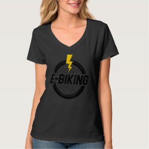 Retro Graphic E-Bike Mountainbiking Bicycle E-Bike T-Shirt