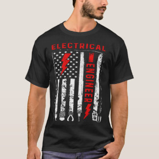 Retro Graphic Electrician Electrical Engineer Engi T-Shirt