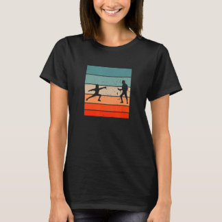 Retro Graphic Fencing Fencer En Garde Sabre Epee S T-Shirt