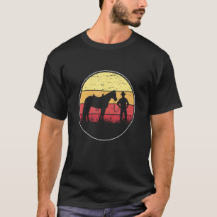 Retro Graphic Horse Lover Equestrian Rider Horses T-Shirt
