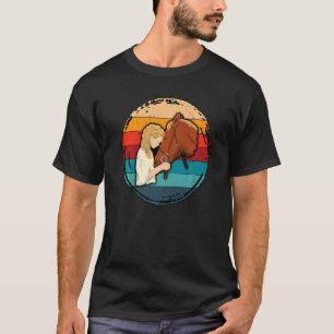 Retro Graphic Horse Lover Equestrian Rider Horses T-Shirt