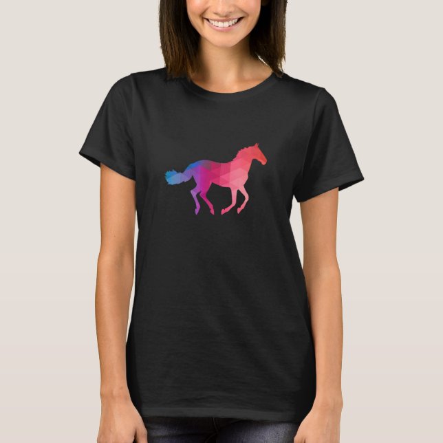 Retro Graphic Horse Lover Equestrian Rider Horses  T-Shirt (Front)