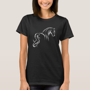 Retro Graphic Horse Lover Equestrian Rider Horses  T-Shirt