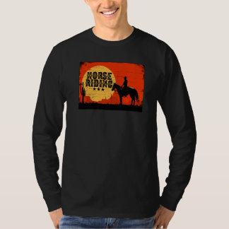 Retro Graphic Horse Lover Equestrian Rider Horses  T-Shirt