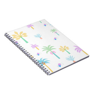 Retro Graphic Palms Notebook