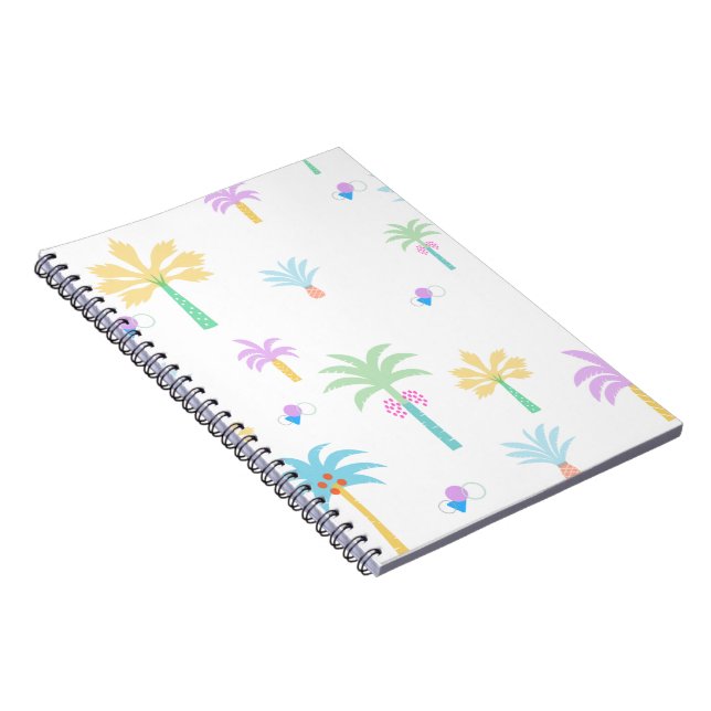 Retro Graphic Palms  Notebook (Right Side)