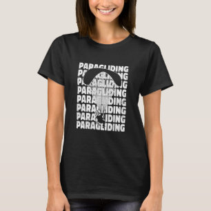 Retro Graphic Paragliding Paraglider Parachute Sky T-Shirt