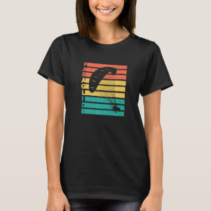 Retro Graphic Paragliding Paraglider Parachute Sky T-Shirt