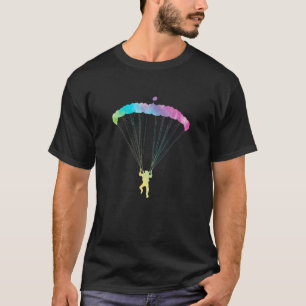 Retro Graphic Paragliding Paraglider Parachute Sky T-Shirt