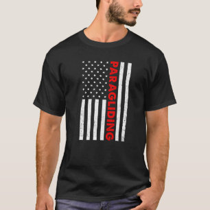 Retro Graphic Paragliding Paraglider Parachute Sky T-Shirt