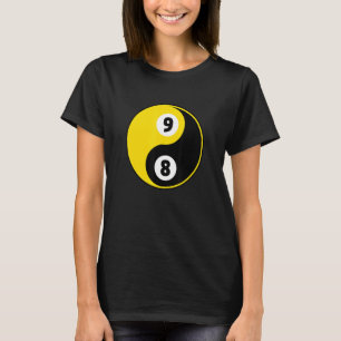 Retro Graphic Pool Billard Snooker Billard Cue 8 B T-Shirt