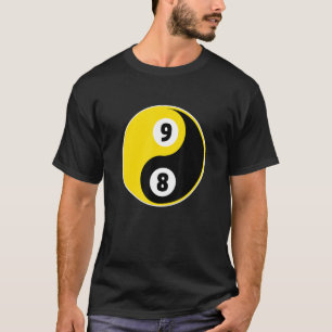 Retro Graphic Pool Billard Snooker Billard Cue 8 B T-Shirt