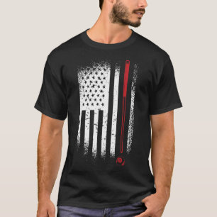 Retro Graphic Pool Billard Snooker Billard Cue 8-l T-Shirt