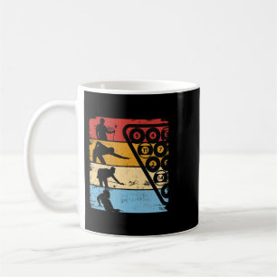 Retro Graphic Pool Billiard Snooker Billard Cue 8B Coffee Mug
