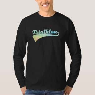 Retro Graphic Run Bike Swim Triathlon Triathlete S T-Shirt