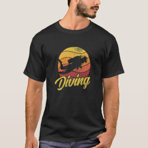 Retro Graphic Snorkeler Scuba Diver Diving Snorkel T-Shirt