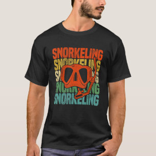 Retro Graphic Snorkeler Scuba Diver Diving Snorkel T-Shirt