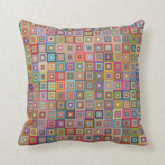 Retro Graphic Squares Design Cushion