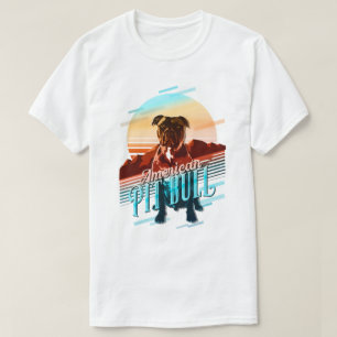 Retro Graphics American Pit Bull Multi-Colour ID75 T-Shirt