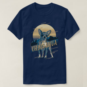 Retro Graphics Chihuahua Blue ID754 T-Shirt