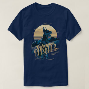 Retro Graphics Doberman Blue ID754 T-Shirt