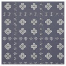 Retro Gray Scandi Floral Print