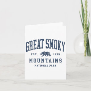 Retro Great Smoky Mountains National Park Mens Wom Card