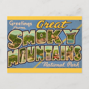Retro Great Smoky Mountains Postcard