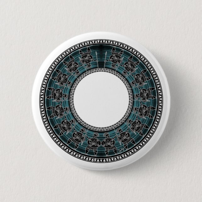 Retro Greek Disc 6 Cm Round Badge (Front)