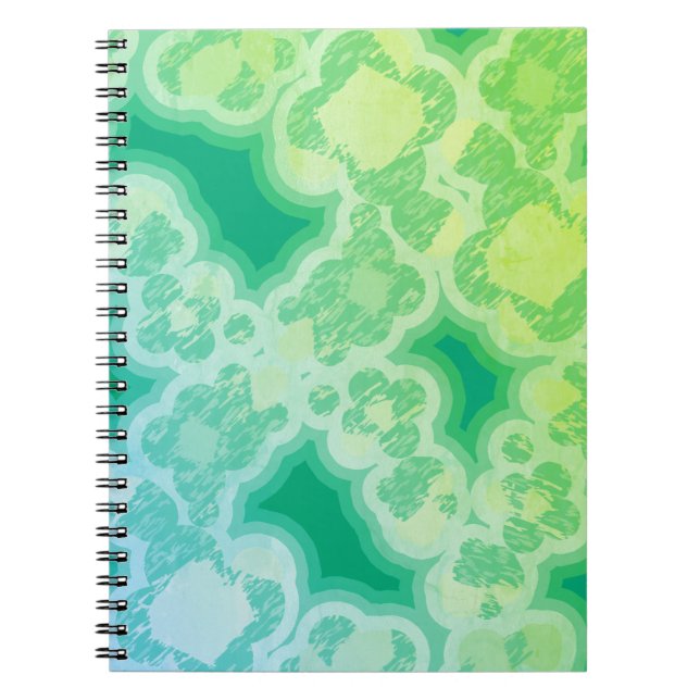 Retro Green Abstract Notebook (Front)