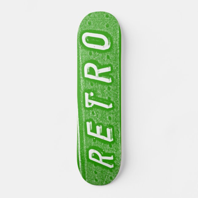 Retro - Green and White Skateboard (Front)