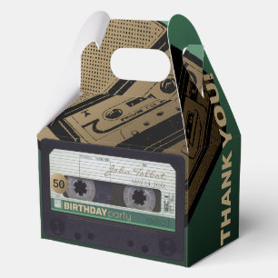 Retro Green Audiotape 50th Birthday Thank You GFB  Favour Box