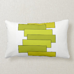 Retro Green Bars Lumbar Cushion