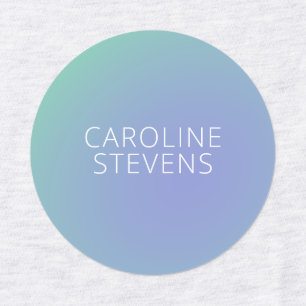 Retro Green Blue Gradient   Personalised Name