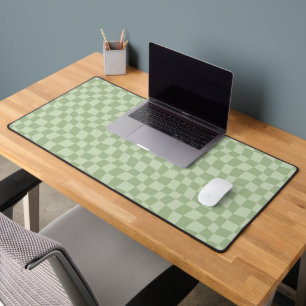 Retro Green Chequered Desk Mat