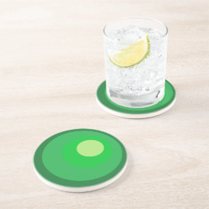 Retro Green Circles Coaster