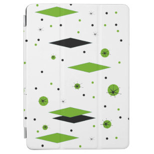 Retro Green Diamond & Starbursts iPad Mini Cover