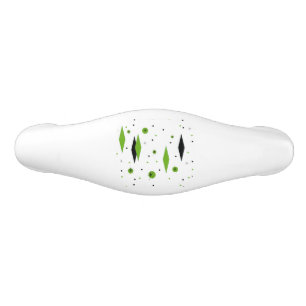 Retro Green Diamonds & Starbursts Drawer Pull