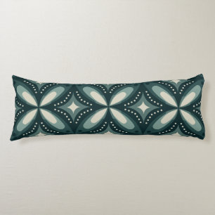 Retro Green Geometric Pattern Body Cushion