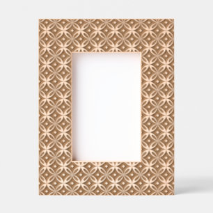 Retro Green Geometric Pattern Etched Frames