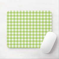 Retro Green Gingham Plaid Checks Chequered