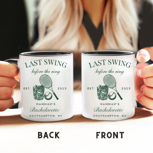 Retro Green Last Swing Before The Ring Tennis Bach Coffee Mug