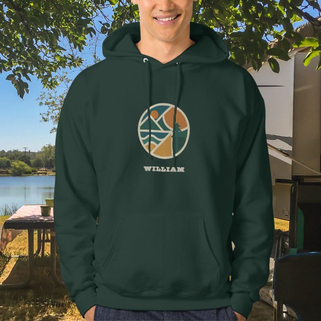 Retro green Mountain Adventure Camping Hoodie (Creator Uploaded)