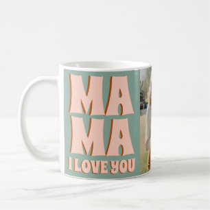 Retro Green Pink Funny  Mothers Day Photo  Coffee Mug