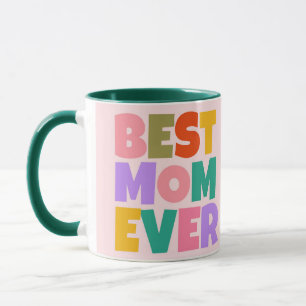 Retro Green Pink Mothers Day Photo  Mug