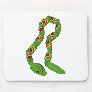 Retro Green Plastic Snake Mouse Pad