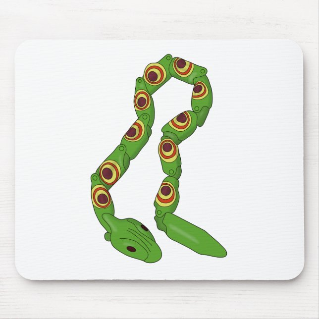 Retro Green Plastic Snake Mouse Pad (Front)