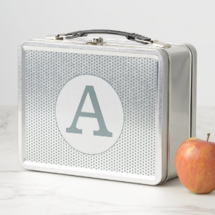 Retro Green Polka Dots Metal Lunch Box